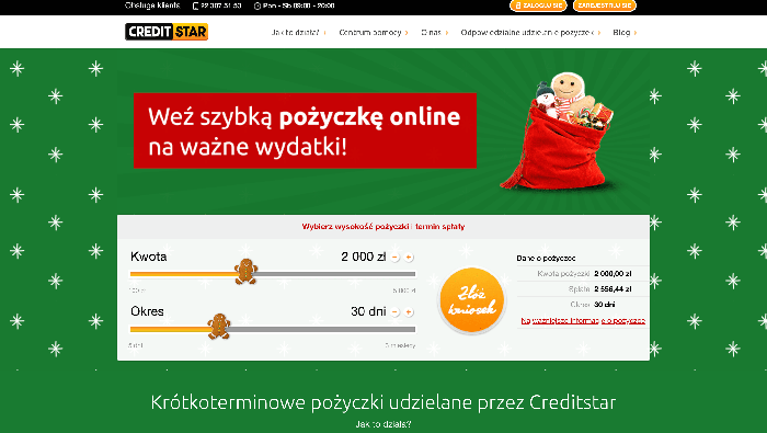 Creditstar - szybka pożyczka do 5000 zł