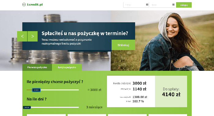 1credit - Pożyczka do 12 000 zł
