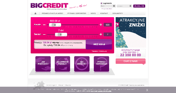 BIGcredit - pożyczki do 10 000 zł.