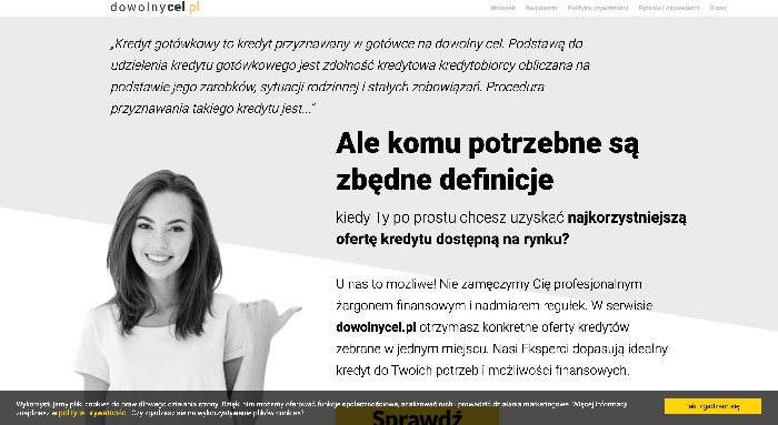 Dowolnycel.pl - pożyczki do 120 000 zł.