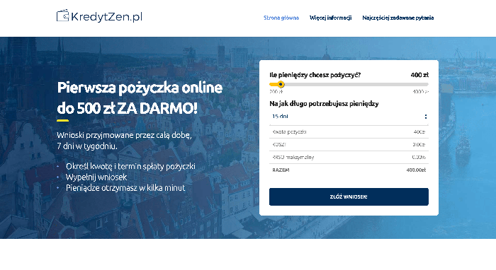 Kredytzen - pożyczki do 4 000 zł.