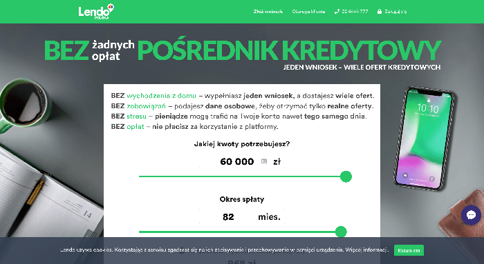 Lendo - Pożyczki chwilówki  do 60 000 zł