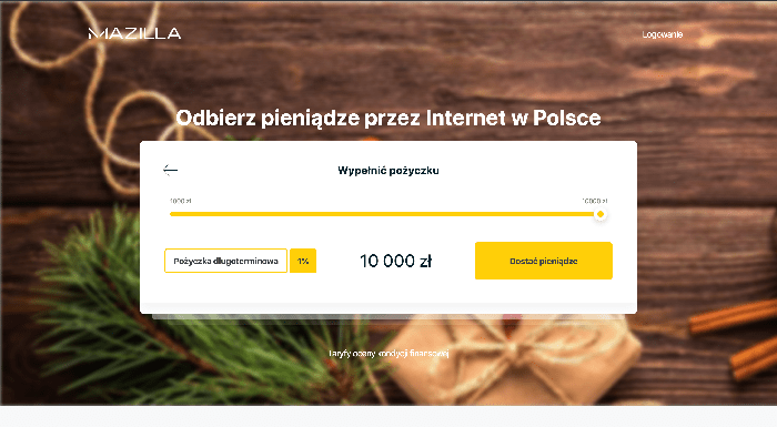 Mazilla - Pożyczki do 10 000 zł.