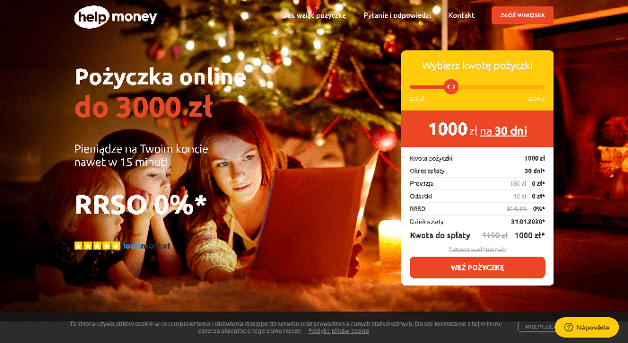 HelpMoney - Pożyczka ratalna do 3 000 zł