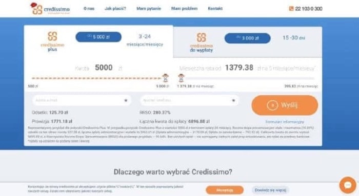Credissimo - Pożyczki do 5 000 zł.