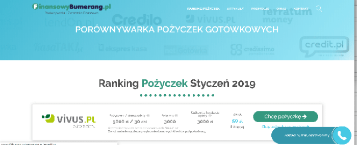 FinansowyBumerang - Pożyczka do 5 000 zł