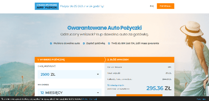 Gwarantowane Auto Pożyczki do 25 000 zł.