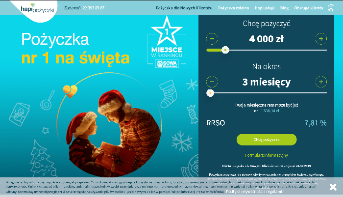 Hapi pożyczki - pożyczki do 25 000 zł.