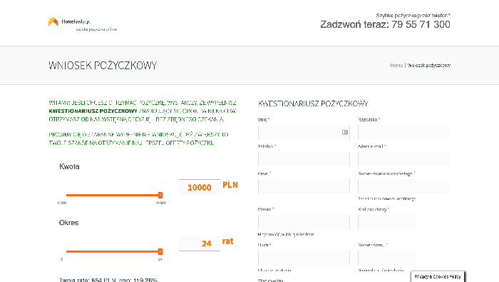 HomeKredyt - Pożyczki do 10 000 zł.