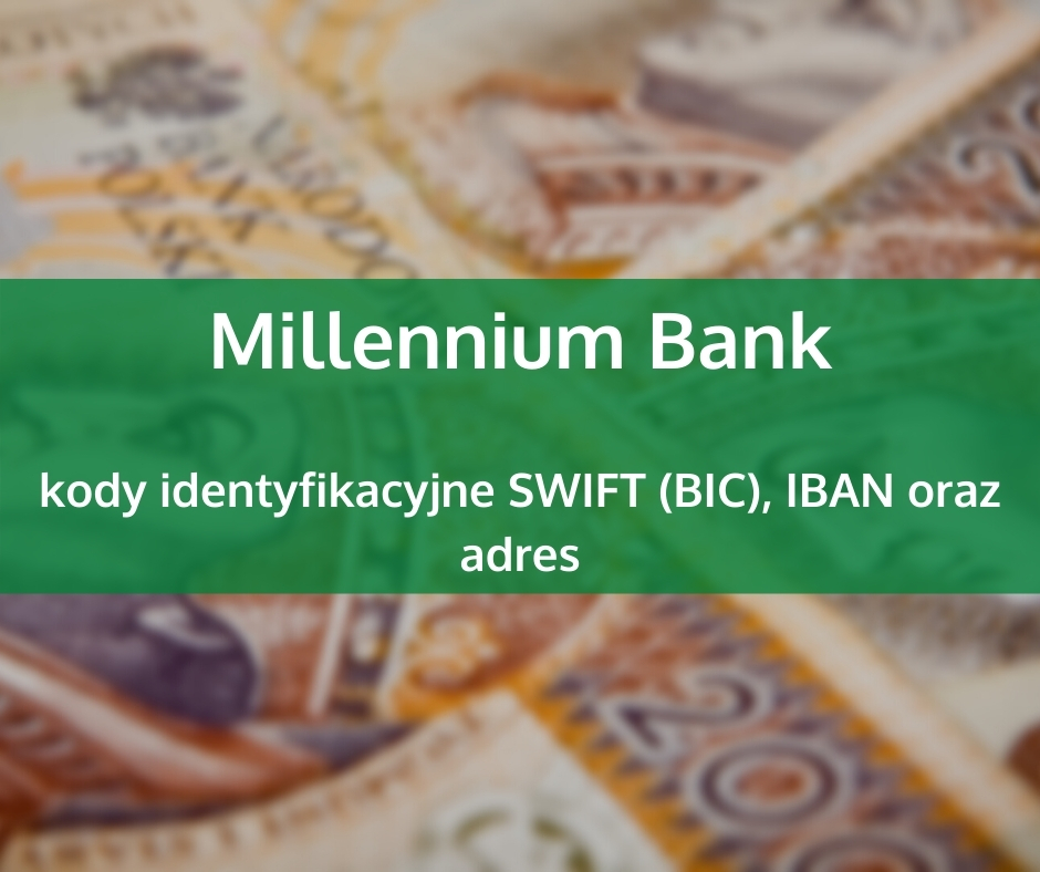 Millenium Bank  – kod SWIFT, IBAN oraz adres