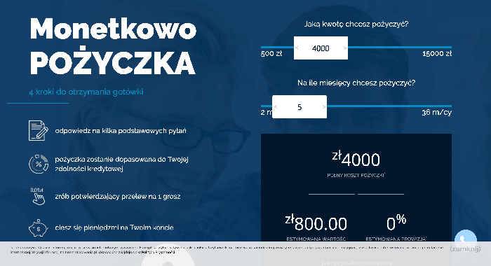 Monetkowo.pl – Pożyczki do 15 000 zł