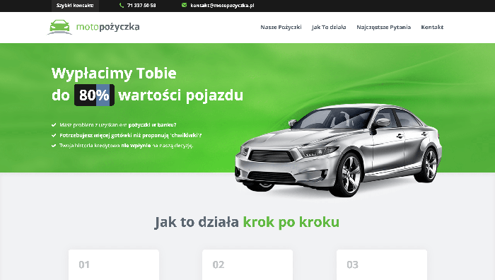 Moto pożyczka - pożyczka do 50 000 zł.