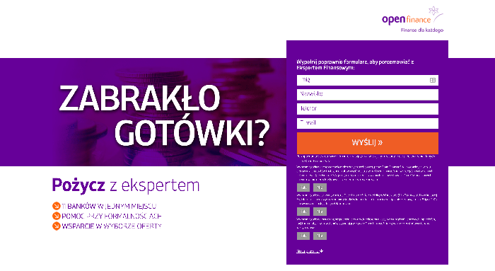 Open Finance - gotówki do 50 000 zł.