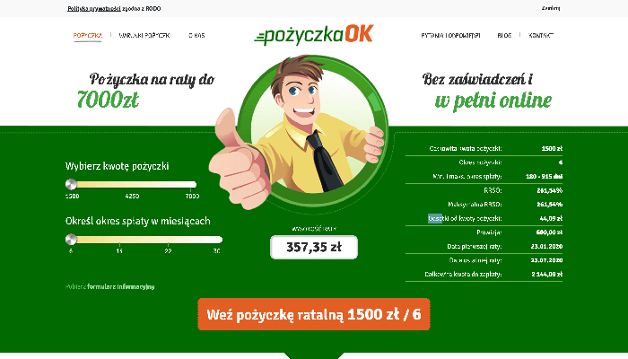 Pożyczka OK - pożyczki do 7 000 zł.