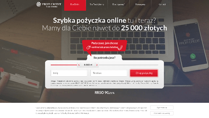 Profi Credit - pożyczki do 25 000 zł.