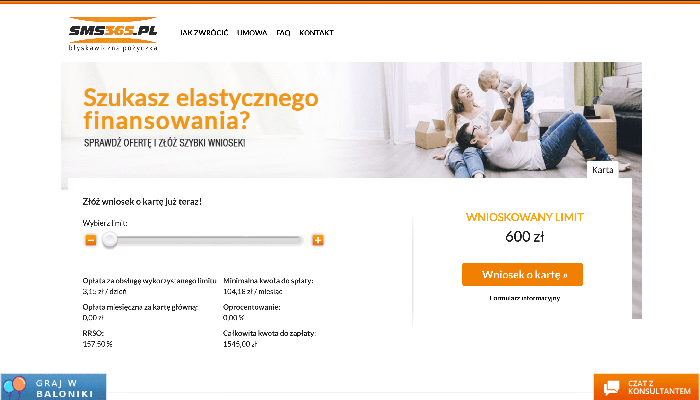 SMS365 - pożyczki do 3 000 zł.