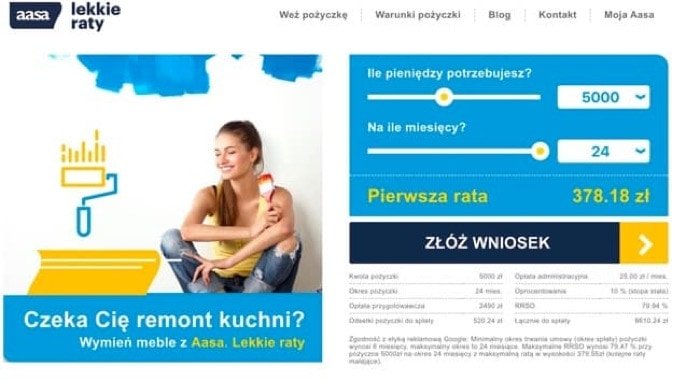AASA Polska – strona wniosku
