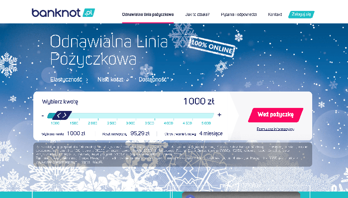 Banknot – strona wniosku
