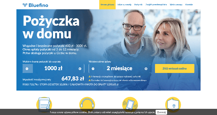 Zrzut ekranu Bluefino