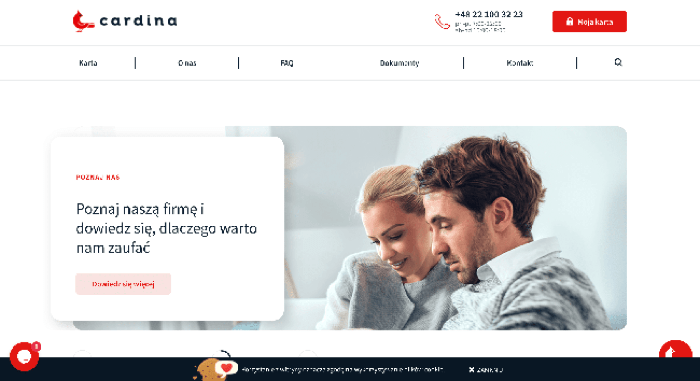 Cardina – strona wniosku