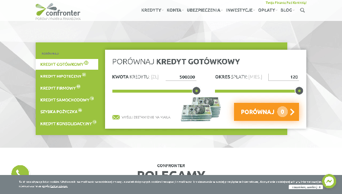 Confronter – strona wniosku