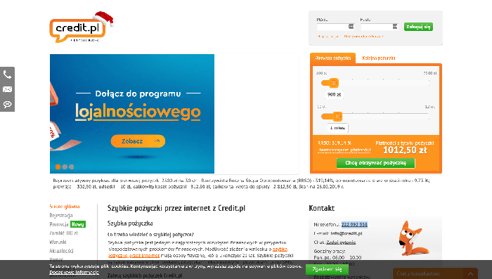 Zrzut ekranu Credit