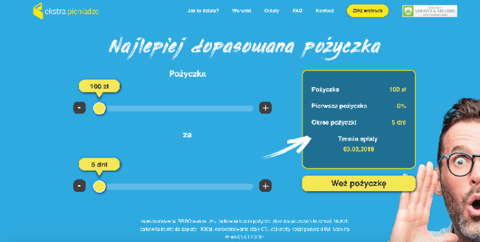 Zrzut ekranu EkstraPieniadze