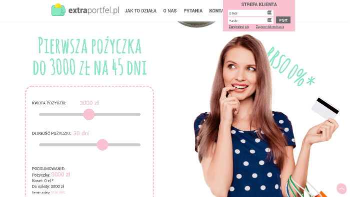 Zrzut ekranu Extra portfel