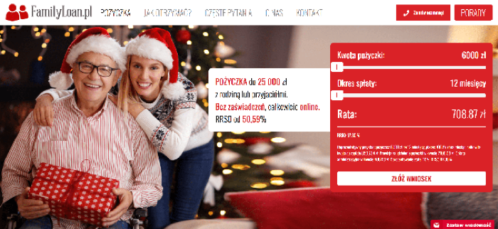 FamilyLoan – strona wniosku