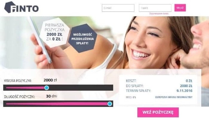 Zrzut ekranu Finto