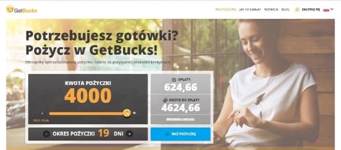 Getbucks - pożyczki do 4 000 zł.