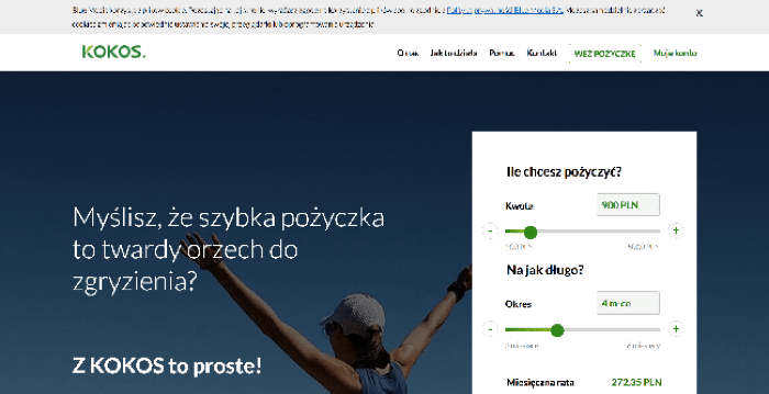 Kokos – strona wniosku