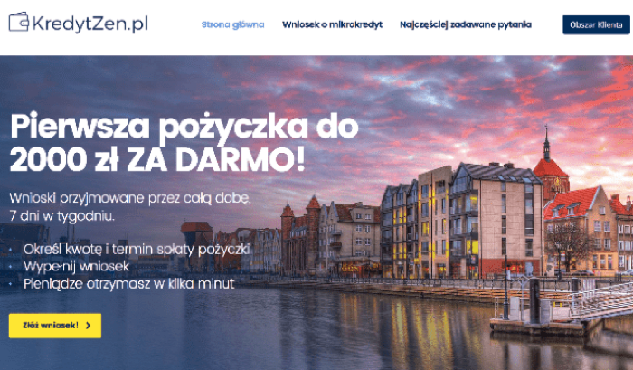 Kredytzen – strona wniosku