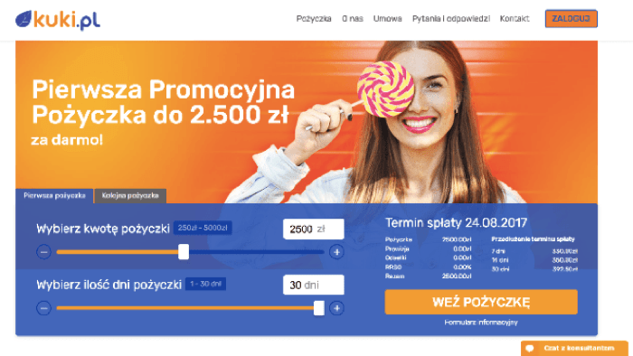 Kuki – strona wniosku