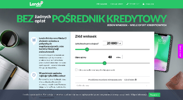 Lendo – strona wniosku
