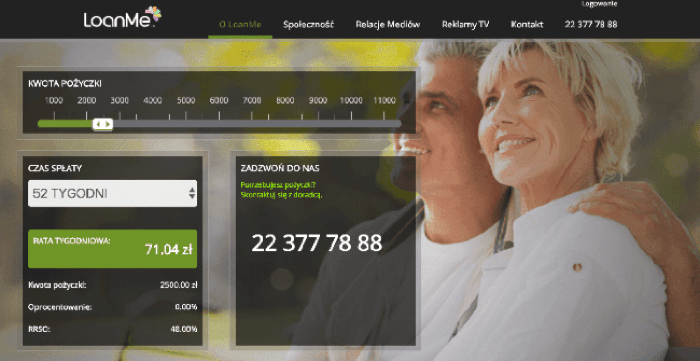 LoanMe – strona wniosku