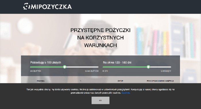 Zrzut ekranu Mipozyczka