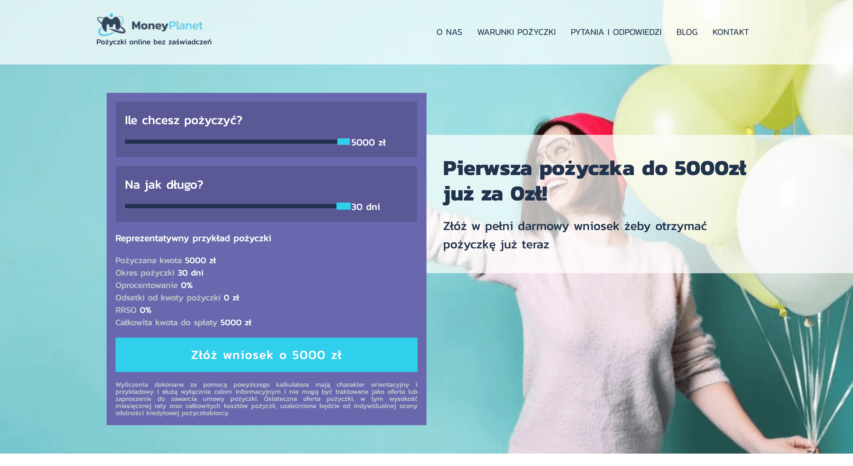 MoneyPlanet - kredyt gotówkowy do 5 000 zł