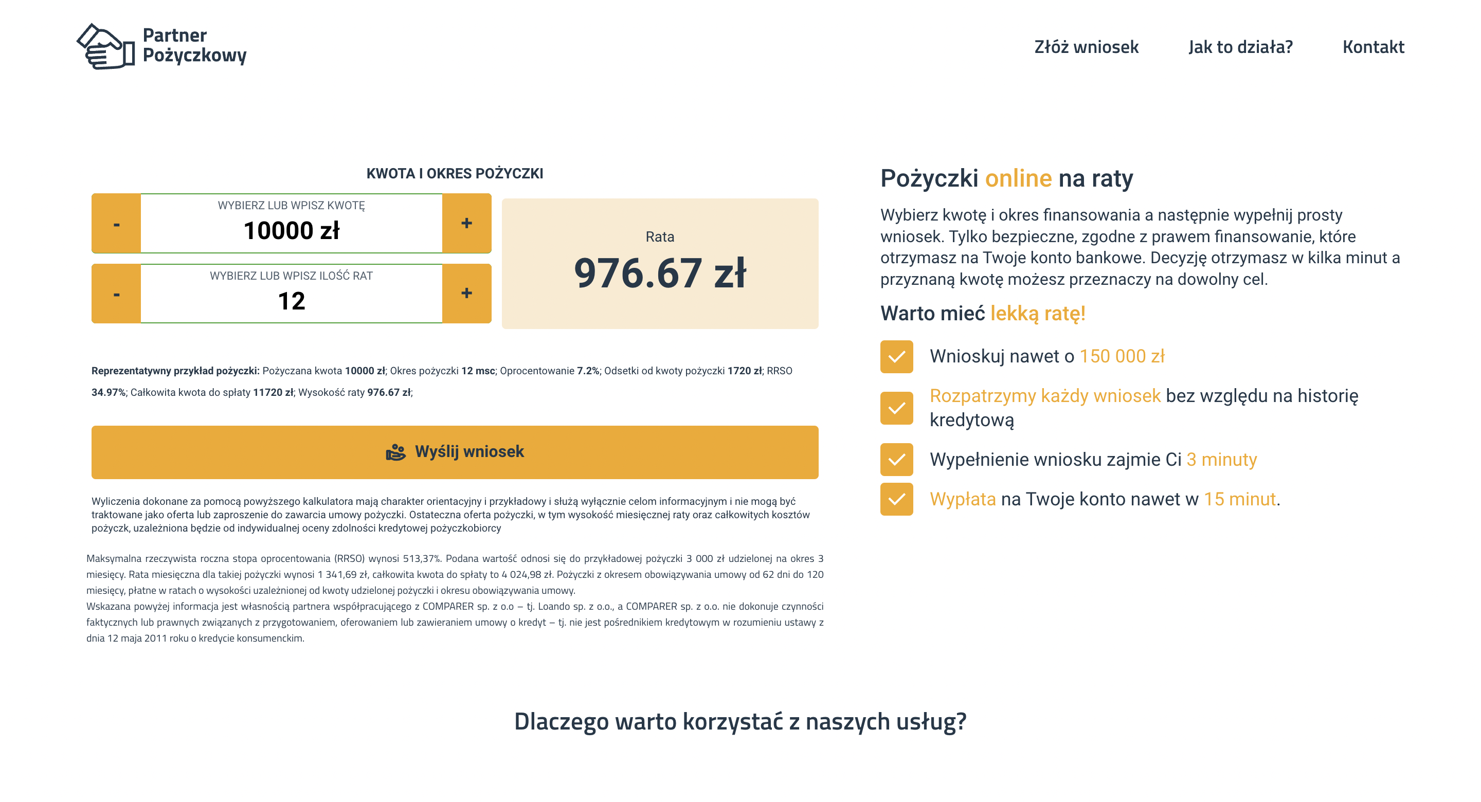 Partner Pożyczkowy pozyczki do 150 000 PLN