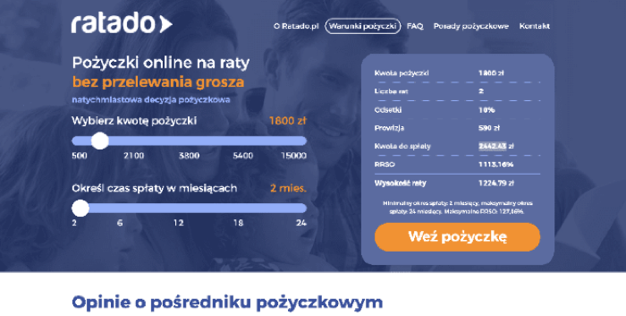 Ratado – strona wniosku
