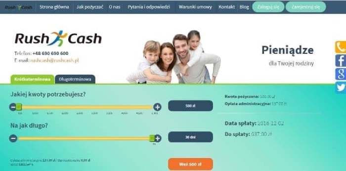 RushCash - pożyczki do 5 000 zł.