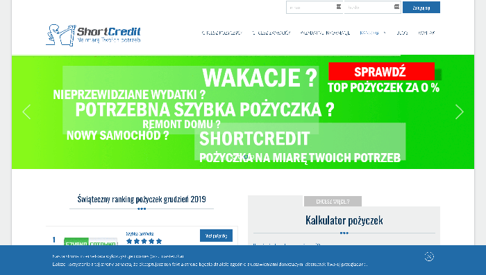 Zrzut ekranu ShortCredit