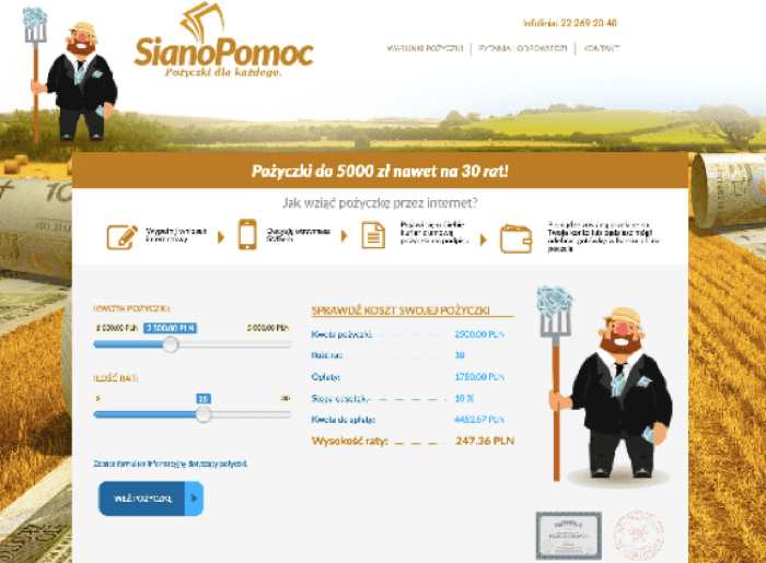 Zrzut ekranu SianoPomoc