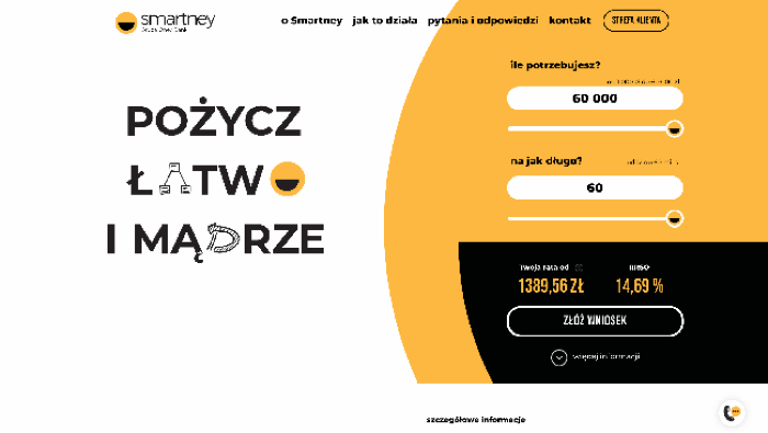 Smartney - kredyt gotówkowy do 60 000 zł