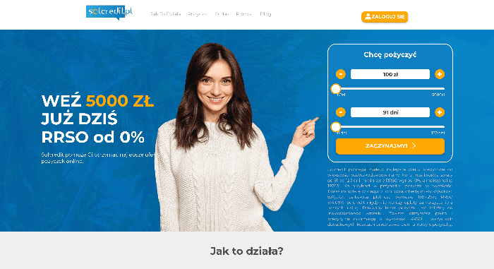 Zrzut ekranu Solcredit