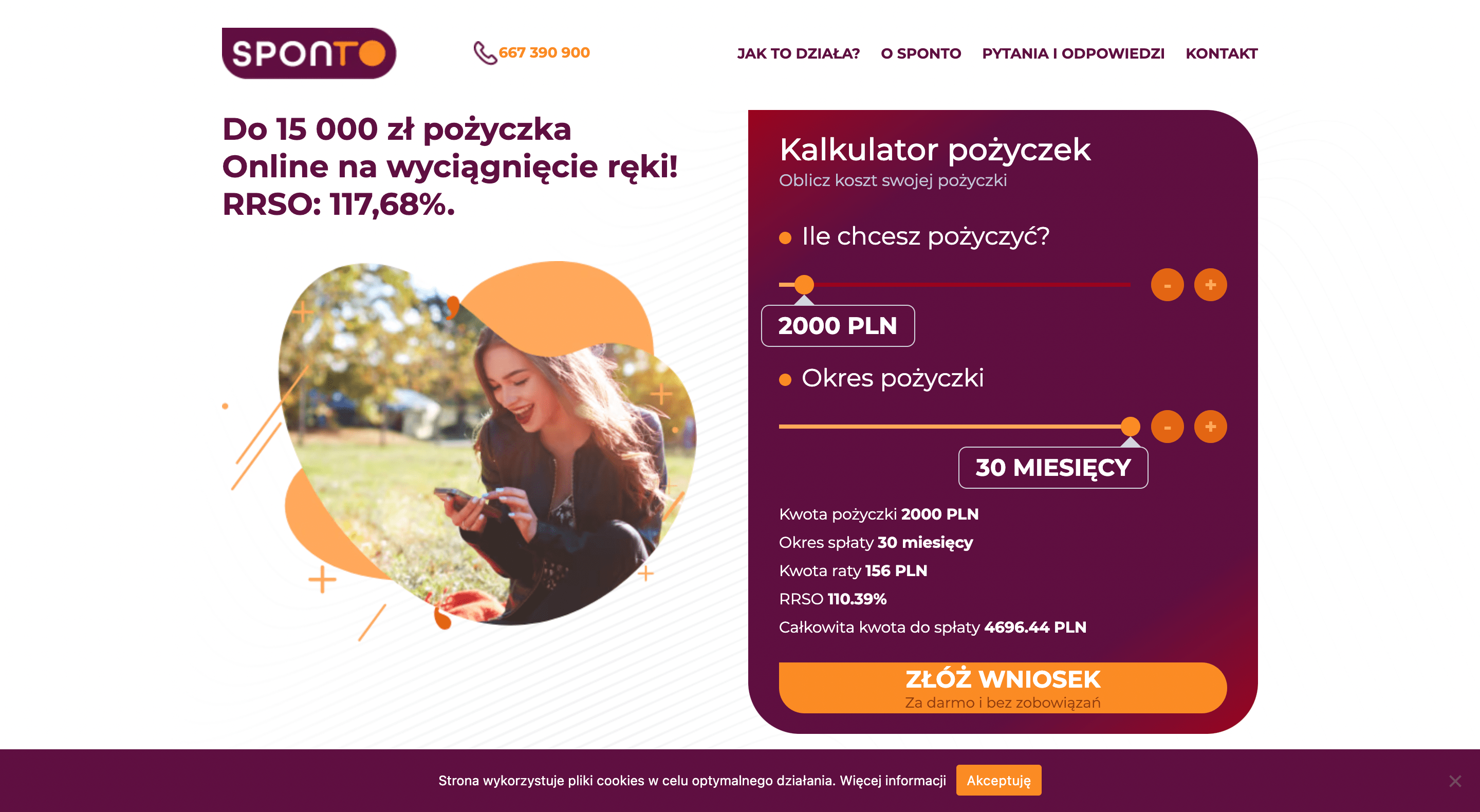 Sponto - pożyczki do 15 000 zł.