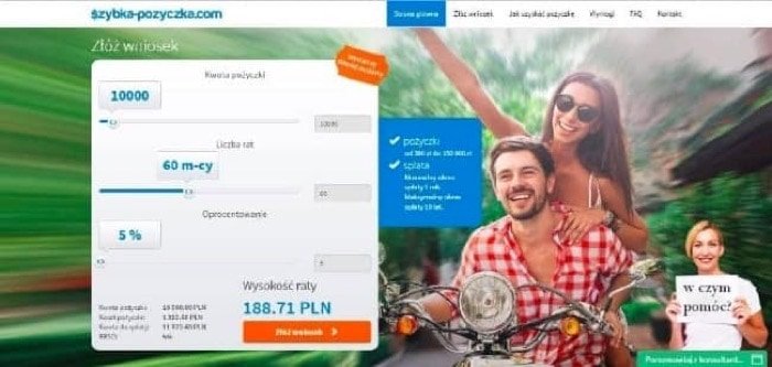 Zrzut ekranu Szybka Pożyczka