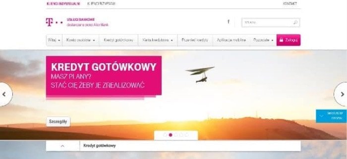Zrzut ekranu T-Mobile Usługi Bankowe